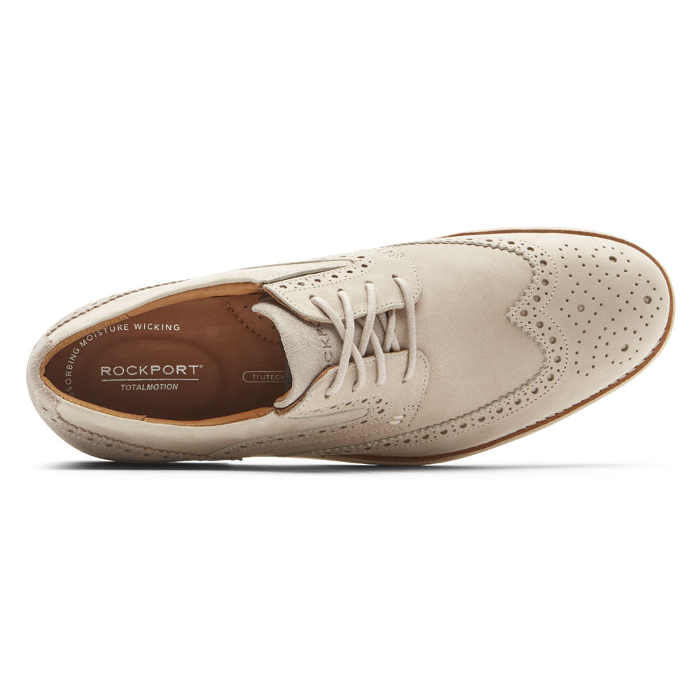 Rockport Joggesko Herre Beige - Total Motion Classic Dress Wingtip - JIKA25837